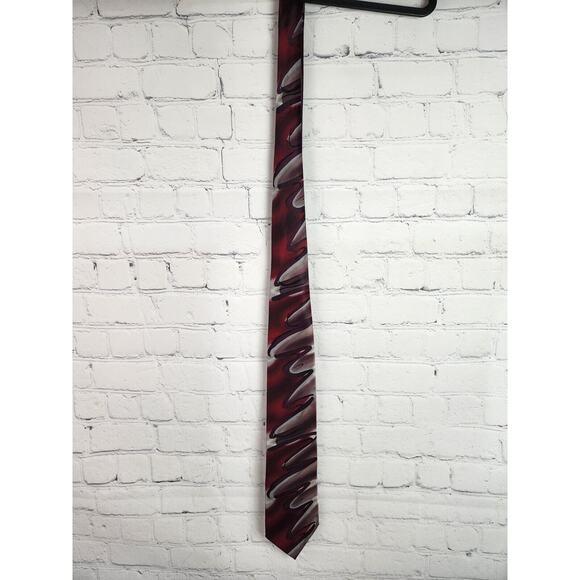 J. Garcia FLOATING PLANES Collection 52 100% Silk Men’s Neck Tie Red White - Picture 2 of 3